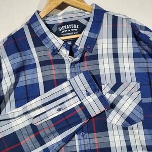 Signature by Levi‎ Strauss & Co. NWT  Mens 2XL Plaid Button Down Shirt Casual